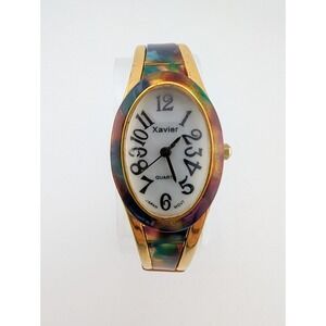 Xavier Watch Women 22mm Case MOP Dial Multicolor Bangle Band- New Battery